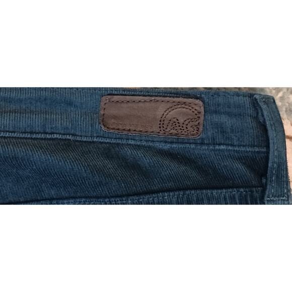 AG Adriano Goldschmied the Stevie Slim Straight Green Corduroy Pants Sz 27R - Picture 4 of 11